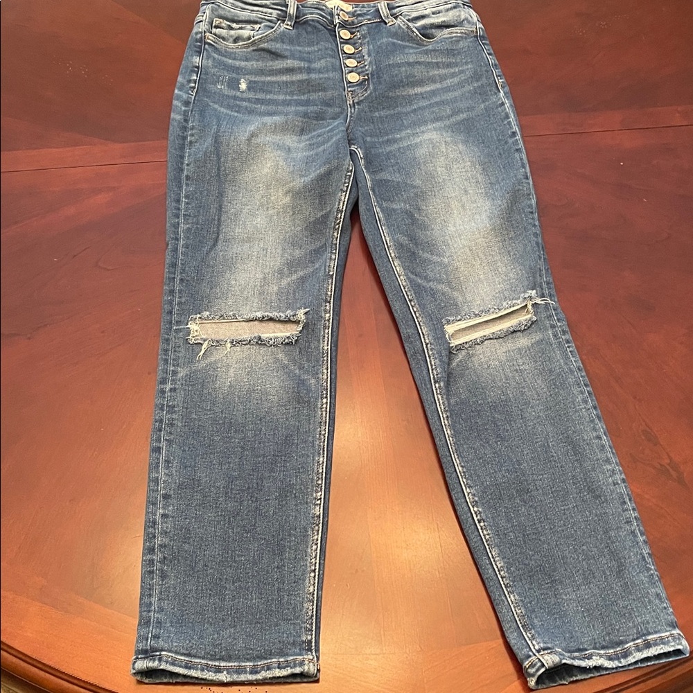 Altar'd State Distressed High Rise Blue Jeans
